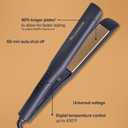 Bio Ionic GoldPro Hair Straightener, Blue, Moisturizing Heat Technology & 24K Gold MX, Hair Straightening Iron for Sleek Styles & Flat Iron Curls, 40% Longer Plates, Adjustable Heat