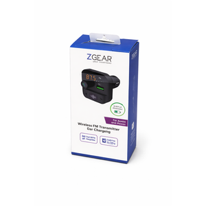 Wireless FM Transmitter With Adaptive Fast Charge 30 Watts Of Power For Audio And Power