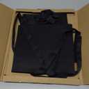 2-Pack Black Server Aprons with 3 Pockets, Adjustable Water-Resistant Waist Half Apron for Waitress & Bartender