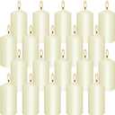 2"x4" High Ivory Pillar Candles, Set of 20 Unscented. Bulk Buy. Ideal for Halloween, Wedding, Emergency Lanterns, Household, Wedding and Home Dcor Candlesticks
