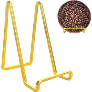 3 Pack 6 inch Metal Plate Stands for Display, Plate Holder Pictures Frame Easel Display Stand, Tabletop Picture Stand, Iron Easels for Display Photo Frames, Plates, Vinyl RecordBook, Plaque, Sign