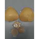 Ultra Push up Sticky Bra Pads Inserts | Double Sided Adhesive Bra Inserts | Stick on Bra for Sports Bra Swimsuit (Large, Beige)