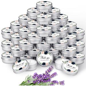 MTLEE 50 Pcs Wedding Candles Gift Favors for Guests 1 Oz Lavender Scented Soy Wax Aromatherapy Candle Favors for Bridal Shower Rustic Wedding Party Guests(Elegant Flowers)