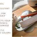 Peaches & Cream Apple Pencil 2nd Generation Protective Sleeve Cover Grip, Apple Pencil Case, Magnetic Charging Compatible and Double Tap, Cow Print Swirl, Unique, Boho Neutral Pink