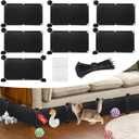 Under Couch Blockers for Pets, 6.7" Height-83 Length in Total Couch Blockers, Keep Dogs Off Couch Sofa, Durable Detachable Under Couch Toy Blocker with Strong Tape, Black