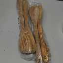 Gudamaye 12 inch Olive Wooden Utensils for Cooking, Long Handle Wooden Spoons for Cooking, 6 PCES Crafting Wooden Spoon Set, Wooden Kitchen Utensil set, Natural Olive Wood utensil Set