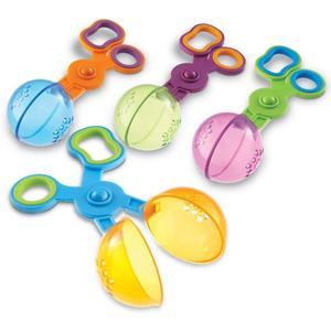 Learning Resources Handy Scoopers - 3 Pieces, Ages 3+ Toddler Learning Toys, Fine Motor and Sensory Toys, Sand Box Toys for Toddlers, Kid Tweezers