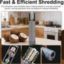 Electric Coconut Grater Machine, Portable Handheld Coconut Scraper Peeler Shredder, Wireless Automatic Anti-splash Rotating Kitchen Grater, Stainless Steel Coconut Electric Roller(High-grade gray)