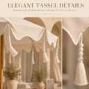 6.5FT Boho Fringe Patio Umbrella, Mediterranean Wedding Umbrella