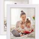 GraduationMall 8x10 Picture Frames, Real Glass, Display Photos for Wall or Tabletop, White with Gold Beads, 2-Pack