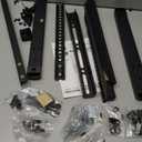 Rfiver Table Top TV Stand with Height Adjustable TV Legs, TV Stands Base with Cable Management for Most 37 to 86 Inch Flat or Curved TVs, Steel TV Feet Holds up to 150 lbs, Max VESA 800x600mm, Black