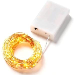 Room Essentials 90ct Extended LED Fairy Lights, 30 ft Gold Color Starry String with Copper Wire, USB or Battery Powered (1)