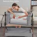 Winchild Bassinet, 3-in-1 Baby Bassinet Bedside Sleeper, Gray