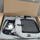 Extra Large Cat Carrier Soft Sided, Portable Small Dog Carrier for 2 Cats, 24"x16.5"x16" Car Travel Folding Comfortable Design with Litter Box and Bowls, Grey-2+ Litter Box+ Bowl*2