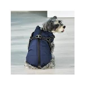 Dog Winter Coat with Harness Builtin | Waterproof Dog Jacket with Zipper & Fleece Lining | Reflective Cold Weather Coat for Small Medium Large Dogs, M