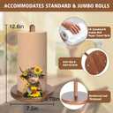 Highland Cow Paper Towel Holder - Highland Cow Decor for Kitchen Farmhouse Bathroom Countertop - Gifts for Women Mom Grandma - 3D Cute Stuff Decorative Accessories