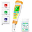 pH Meter Salinity Tester for Saltwater Aquarium Simultaneous Display of pH Salt for Saltwater Pool Update Aquarium pH Tester pH and Salt Meter for Saltwater Aquarium Reef Tanks Koi Pond