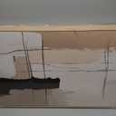 Large Framed Neutral Abstract Wall Art for Living Room, Set of 3 Modern Black and White Beige Canvas Prints Paintings Artwork for Walls, Minimalist Pictures for Bedroom Hallway Wall Decor 24x36 In