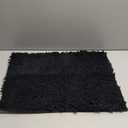 SONORO KATE Bathroom Rug,Non-Slip Bath Mat,Soft Cozy Shaggy Thick Bath Rugs for Bathroom,Plush Rugs for Bathtubs,Water Absorbent Rain Showers and Under The Sink (Black, 17"24") (2' x 1'5" (Rectangular))
