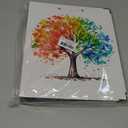 Cute 3 Ring Binder 1 Inch Round Ring Binder with Clipboard White Binder Organizer with Tabs 5 Dividers for Letter-Size Paper Notebook Binder for Office 8.5"x11" School Supplies