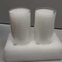 Sandraheer 12-Pack White Pillar Candles with Clear Hurricane Glass Vases - 3-Size Set for Wedding Table Centerpieces, Home Decor | Windproof Candle Holders