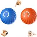 2Pack Interactive Dog Ball Toy, Smart Jumping Vibrating Ball, Moving Activated Automatic Bouncing Rolling Dog Balls with Led Lights, USB Rechargeable