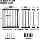 Baby Gates Extra Wide 53-57.5 Inch Large Baby Gate for Stairs Tension Pet Dog Gates Indoor for Doorways No Drilling Pressure Mounted Pet Gates for Kids