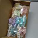 12 Pack Acrylic Claw Clips, Cute Champagne Blue Pink Colors Hair Clips Strong Hold Hair Claw Barrettes for Thick Thin Hair, Stylish French Hair Accessories for Women Girls