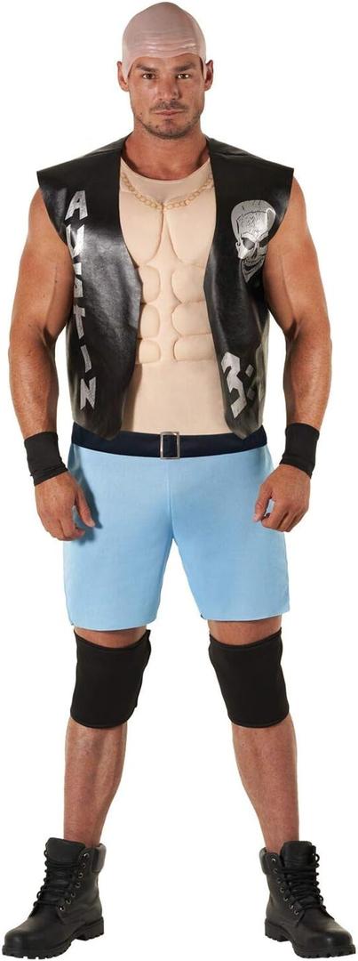 Morph Stone Cold Steve Austin Costume for Men, WWE Wrestler Outfit, Adult WWE Costume for Fans and Collectors, XL