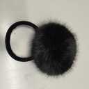 surell Rabbit Fur Women’s Earmuff with Velvet Band - Furry Ear Warmer - Thick Plush Outdoor Headwear for Cold Weather