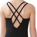 HIPPOSEUS Girls Toddler Double Strap Camisole Leotard Ballet Dance Leotards For Girls, LYSL02-Real Black, 7-8Years
