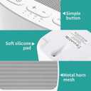 Magicteam Sleep Sound White Noise Machine with 40 Natural Soothing Sounds and Memory Function 32 Levels of Volume Powered by AC or USB and Sleep Timer Sound Therapy for Baby Kids Adults (B-White)