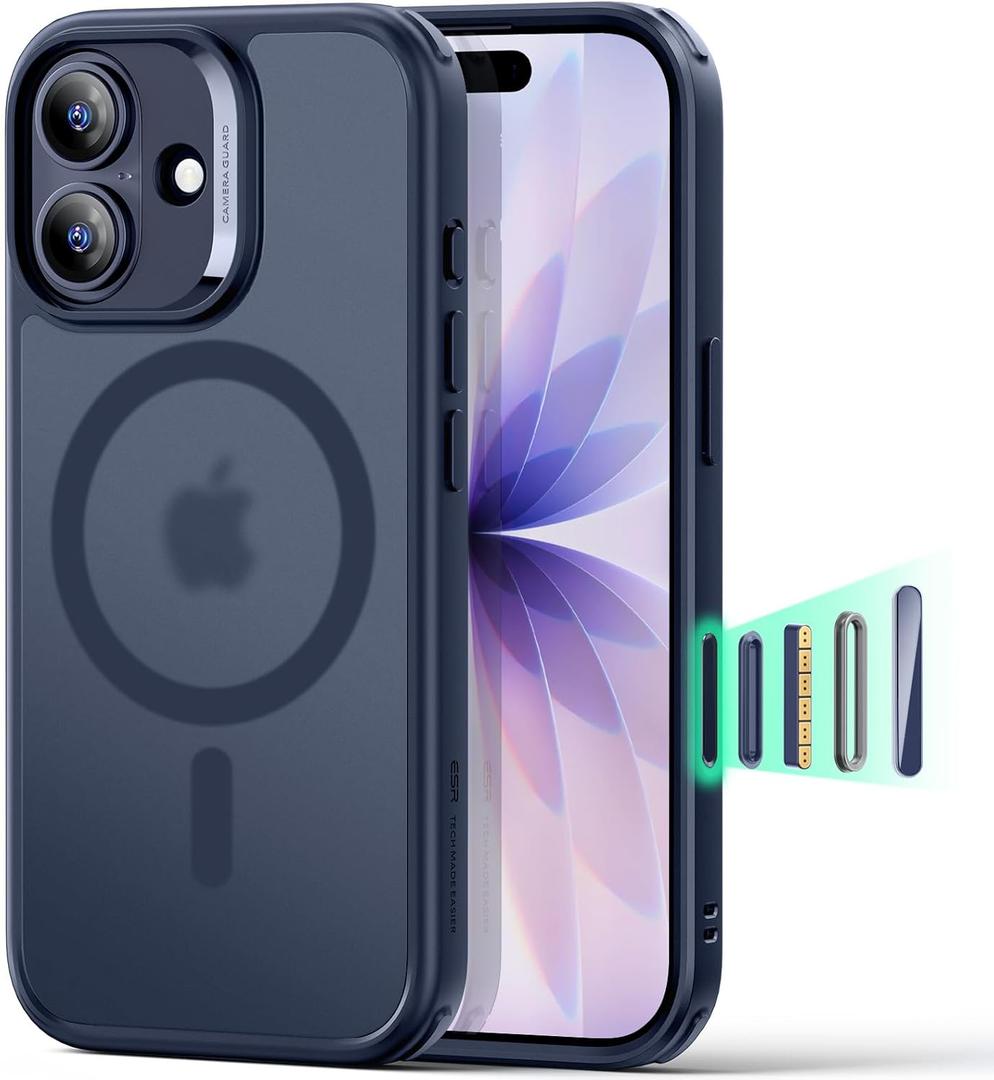 ESR for iPhone 17 Case, Camera Control, Compatible with MagSafe, Shockproof Military-Grade Protection, Magnetic Phone Case for iPhone 17, Classic Hybrid Case, Frosted Blue