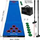 Premium Golf Pong Game Set – Includes Carry Bag, Putting Mat, 2 Adjustable Putters, 2 Golf Balls, 2 Bases, 12 Hole Covers - Fun Backyard Party Game, Standard