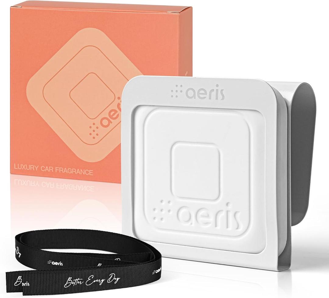 2 x Aeris Car Fragrance Starter Kit - Includes Clip + Refillable Scent Stone (Citrus Bloom (Starter Kit))