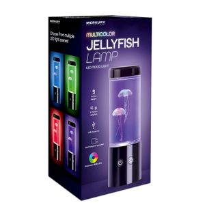 Merkury Innovations Jellyfish Night Light Lamp Motion & Multicolor Leds - Easy Mode Switching, USB Powered - 9"