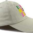Mama Hats for Mothers Day or Mom Birthday Gifts, Funny Adjustable Embroidered Womens Baseball Cap for New Mom (Beige)
