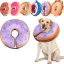 BEAUTYZOO Dog Cone Alternative After Surgery for Dogs, Soft Inflatable Cone Collar for Dogs Cats, Dog Neck Donut E Collar Dog Recovery Collar to Stop Licking, Purple Donut, L