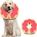MIDOG Inflatable Dog Neck Donut Collar Alternative After Surgery, Soft Protective Recovery Cone for Small Medium Large Dogs and Cats Puppies - Alternative E Collar (Red, L)
