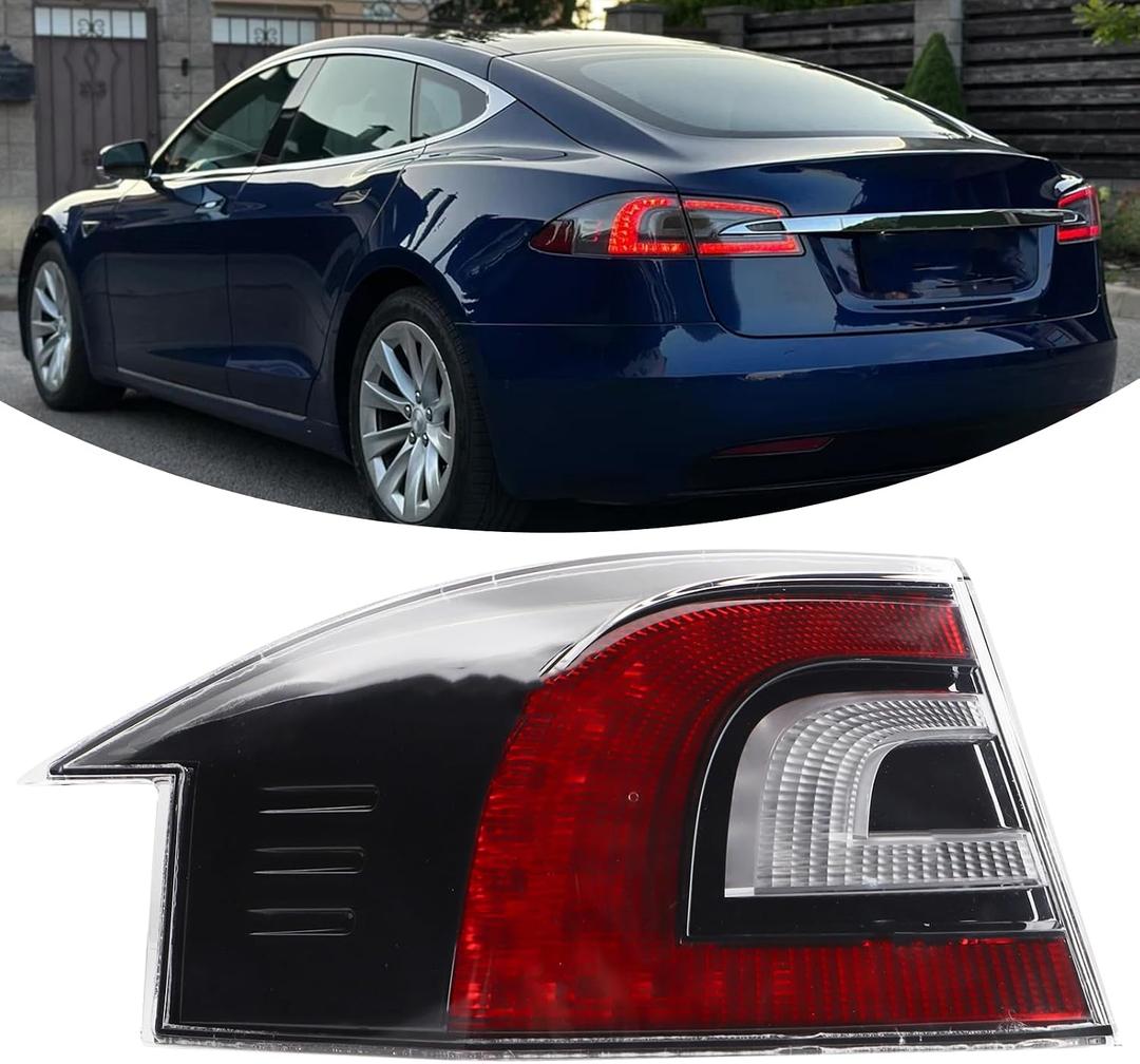 LH LED Outer Tail Light Assembly Compatible With 2012-2021 Tesla Model S Rear Outer Lamp Left Driver Side Replacement