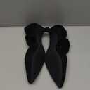 Coutgo Womens Low Kitten Heel Dress Shoes Pointed Toe Slip on Ankle Strap Cutout Elegant Party Wedding Pumps (8.5, Black)