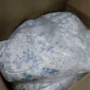EAVD Queen Comforter Set White and Blue Floral Bedding Set for Women Soft Microfiber 3-Piece Vintage Garden Floral Comforter Set with 2 Pillowcases Botanical Bedding Set for All-Season