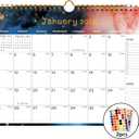 7 x 2026-2027 Wall Calendar - Includes January 2026 to June 2027, 18-Month Paper Wall Calendar 11 x 8.5 Inches.Thick Paper with Julian Dates and Block for New Year and Christmas Holidays To-dos  Notes (I)