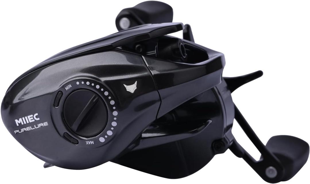 PURELURE MIIEC BFS Baitcaster Reels - Single Mode DC Fishing Reels Nylon Frame Electronic Brake Band Sound Baitcasting Fishing Reel 8.5:1 Gear Ratio 11lb Drag, 5oz Lightweight Bait Finesse System