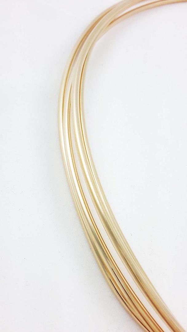 24 Gauge, 14/20 Yellow Gold Filled Wire Half Hard Round 14K Gold Filled Made in USA - 5FT by Craft Wire 