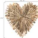 Creative Co-Op Driftwood Heart Shaped Wall Décor, 15.5"L x 20"W