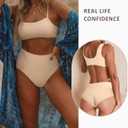 FeelinGirl Tummy Control Underwear Shapewear for Women Mid Waisted Shaping Panties Lower Belly Body Shaper Girdle (Beige, XL)