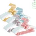 HGYZE Baby Nursery Closet Hangers, Non-Slip and Extendable Laundry Infant Pant Hangers for Newborn Clothes - 20pcs Colourful Gifts - Adjustable Children Coat Hanger for Girl Boy Toddler Kid, Colorful