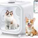 Automatic Cat Dryer Box 75L Extra Large Capacity Ultra Quiet Fast Pet Hair Drying Box Smart App Control Temperature and 360 Drying for Cats and Small Dogs