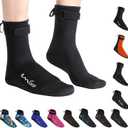 OMGear Water Socks Neoprene Socks Beach Booties 3mm 5mm Anti-Slip Wetsuit Footwear Fin Swim Sand Proof Socks (Small, 3mm High Cut/Black2)